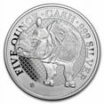 thumbnail image 2 of 2022 St. Helena 5 oz Silver £5 Cash Series: Rhino (COA #5 w/ Box), 2 of 4