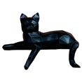 thumbnail image 1 of Estatua de gato, figura geométrica de gato, regalo artesanal, obra de arte, decoración del hogar, resina Gato mirando, 1 of 9