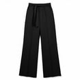 thumbnail image 5 of Qingpeng Womens Plus Size Wide Leg Pants High Waisted Elastic Palazzo Casual Pants Beach Trousers with Pockets, 5 of 7