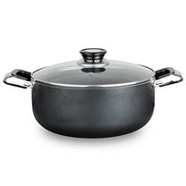 Alpine Cuisine 13 Quart Non-stick Stock Pot with Tempered Glass Lid and Carrying Handles, Multi-Purpose Cookware Aluminum Dutch Oven for Braising, Boiling, Stewing