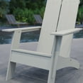 thumbnail image 4 of Merrick Lane Modern 2 Slat Back All-Weather Poly Resin Wood Adirondack Chair in Gray, 4 of 13