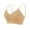 Beige, variant on Wireless Bra for Women, V-Neck Ribbed Tube Top with Thin Straps, Seamless Bandeau for Daily Wear and Layering, Nylon Spandex Blend