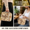 thumbnail image 4 of ZUXONGSY Brown Rose Cross Print Bible Cover Case for Women Large Bible Holder Sturdy Journal Case with Handle ChuZU Bag for Book Lover, 4 of 7