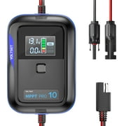 Voltset 10A MPPT Solar Panels Charge Controller, Portable 12V Intelligent Solar Regulator with LCD Display and LED Indicate for AGM, Gel, LiFePO4, 12 Volt Solar Battery Charger