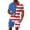 Z36-Blue, variant on Men's American Flag Star Polo Shirt + Shorts Set, Casual Short Sleeve Matching Suit, 4th of July Beach Casual Outfit