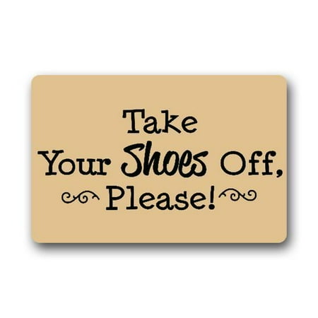 Winhome Please Take Your Shoes Off Doormat Floor Mats Rugs Outdoors Indoor Doormat Size 30x18 Inches