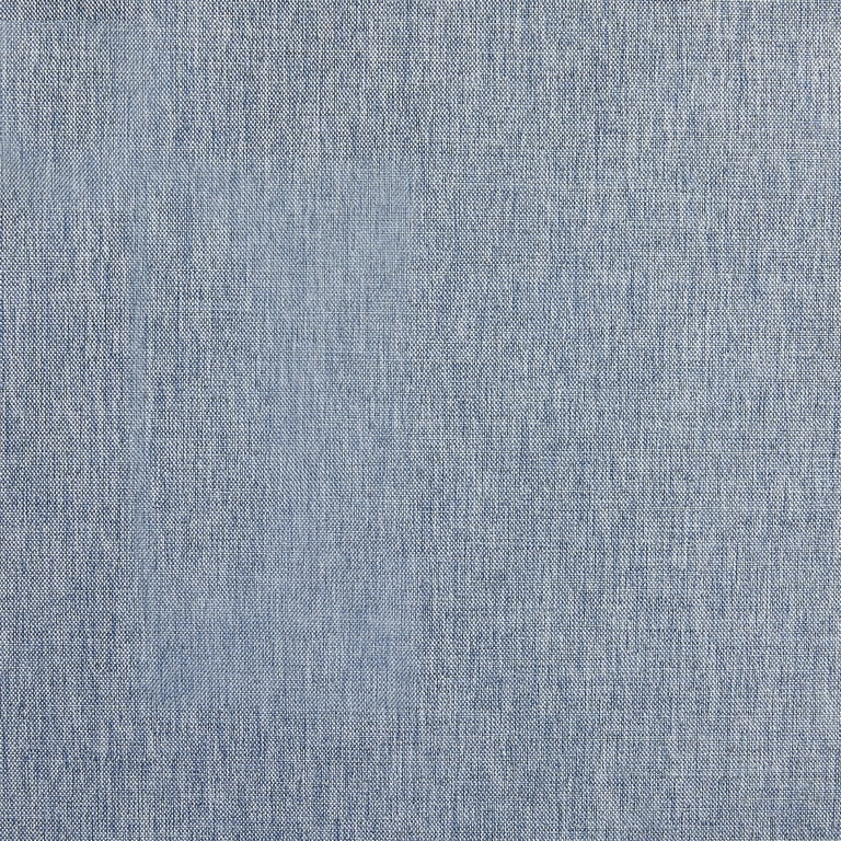 Mainstays Linen Look Blackout Curtain Panel Pair, Blue photo 4