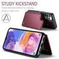 thumbnail image 3 of ShieldPlus for Samsung Galaxy A23 Case with Card Holder, for Samsung A23 Wallet Case for Women Men with RFID Blocking, Durable Kickstand Shockproof Case for Galaxy A23 4G,Winered, 3 of 7