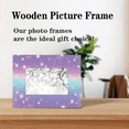 thumbnail image 3 of Qzjjjmy Rectangle Picture Frames 4x6 Star Rainbow Purple Photo Frames for Wall Interior Decoration Office Decor, 3 of 7