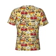 thumbnail image 6 of Vsdgher Vehicles Print Men's Dry Fit Mesh Athletic Shirts Moisture Wicking Tennis T-Shirt Tops, 6 of 9
