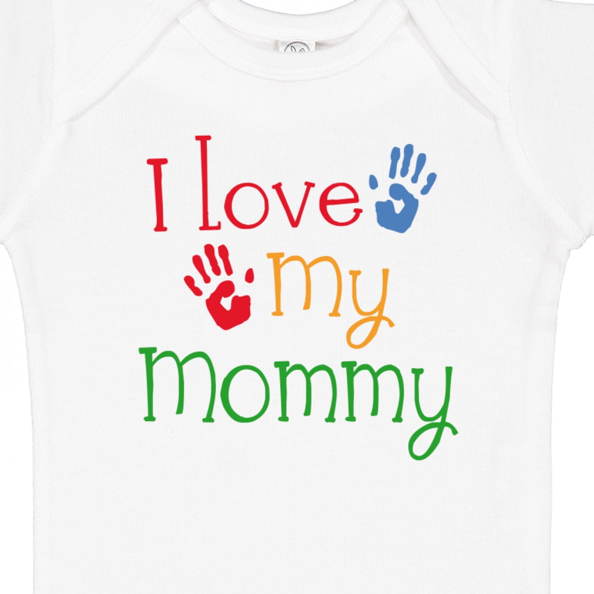Inktastic I Love My Mommy Handprints Boys or Girls Baby Bodysuit