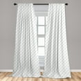 thumbnail image 5 of Ambesonne Sketch Curtains, Sealife Anchor Fish Hook, Pair of 28"x95", Grey and White, 5 of 5