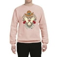 thumbnail image 2 of Wild Bobby Home Is Where You Hang Your Hat Country Eagle Pop Culture Unisex Crewneck Sweatshirt, Blush Pink, Medium, 2 of 6