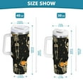 thumbnail image 6 of Yayeee 40oz Stainless Steel Tumbler with Straw and Handle Double-Wall Insulated Travel Water Bottle, Halloween Dancing, 6 of 8
