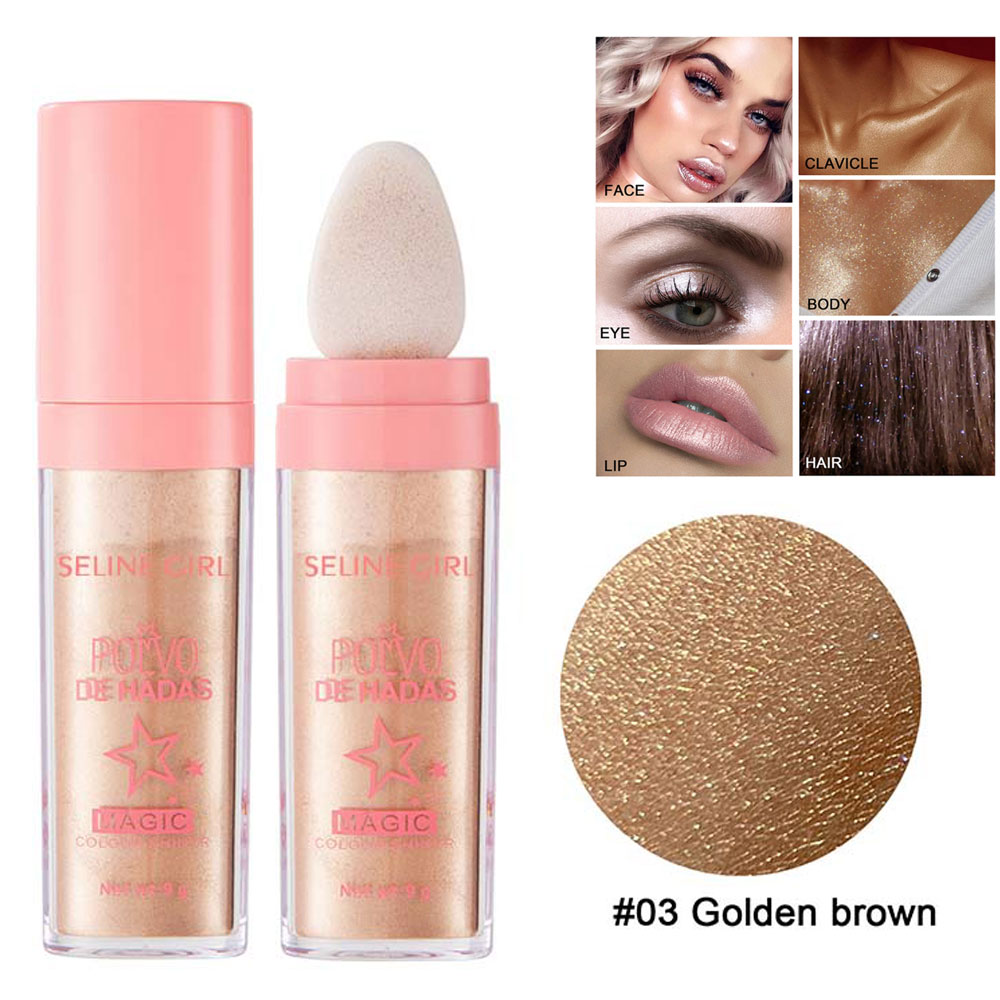 Aosijia Face and Body Highlighter Powder High Gloss Fairy Glitter