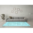 thumbnail image 3 of Ahgly Company Indoor Round Persian Light Blue Traditional Area Rugs, 6' Round, 3 of 4