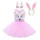 thumbnail image 1 of Vestido tutú de conejito rosa de Pascua para niñas pequeñas, disfraces de Cosplay de conejo blanco para niñas pequeñas, traje de tul para fiesta de cumpleaños, ropa 4-5T Gao Jinjia LED, 1 of 2