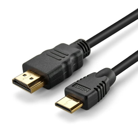 Mini HDMI (Type C) to HDMI (Type A) Cable (10 Ft) Adapter - High Speed Video Audio AV HDMI Male C to Male A Premium Connector Converter Adaptor Cord Supports 3D,