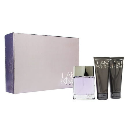 Sean John Two Button Suit (I Am King Men 3 Piece Set, Set notes for I Suit Black Spray Am With Glen Unforgivable King EDT Button are Piece by Mens Peak Ounce Toilette Body 34)