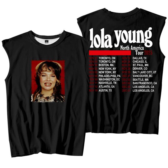 Lola Young North America Tour 2025 Merch Tank Tops Sleeveless Sport Vest Women Men Outdoor Sportwear