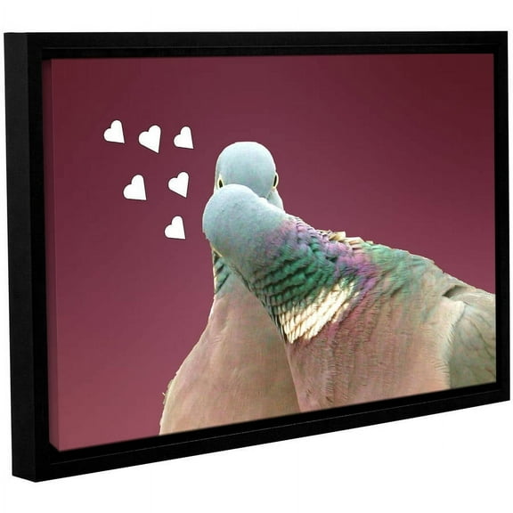 ArtWall Lindsey Janich "First Kiss 1" Gallery-Wrapped Floater-Framed Canvas