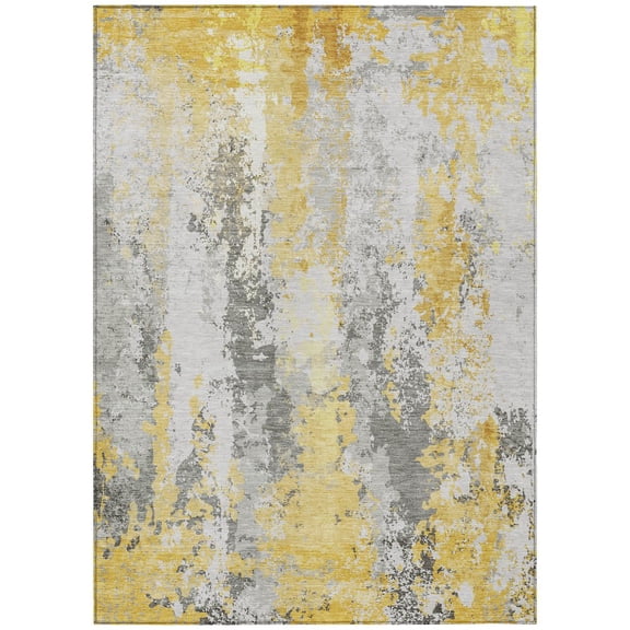 Dalyn Rugs Machine Washable Indoor/Outdoor Chantille Yellow 2'6" x 3'10" Rug