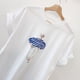 thumbnail image 3 of Camisetas para mujer, informales, combinables, a la moda, cómodas, transpirables, holgadas, de manga corta, para verano, estilo universitario y coreano., 3 of 5