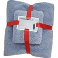 thumbnail image 5 of OEFNTAC Coral Velvet Bath Towel Set 2-Piece Highly Absorbent Soft Bath and Face Towels 27.56x55.12 Inches Quick Dry for Adults Bathroom Spa Use, 5 of 9