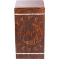 thumbnail image 2 of Handcrafted Floral Half Moon Wooden Urns for Human Ashes Adult Large - Butterfly Cremation Urn for Ashes - Burial Urn for Columbarium - Funeral Urn Box (250 LB - Rosewood, Crescent), 2 of 3