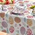 thumbnail image 5 of Easter Tablecloth 60×84 Inch Rectangular, Watercolor Easter Eggs Washable Table Cover for Party Picnic Dinner Decor, 5 of 6
