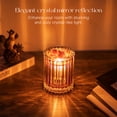 thumbnail image 5 of Sziqiqi Gold Ribbed Glass Wax Melt Warmer with Timer: Adjustable Brightness Elegant Flameless Candle Warmer for Home Decor Ideal Gift for Women Housewarming Bedroom Office Small Vase Jewelry Holder, 5 of 7