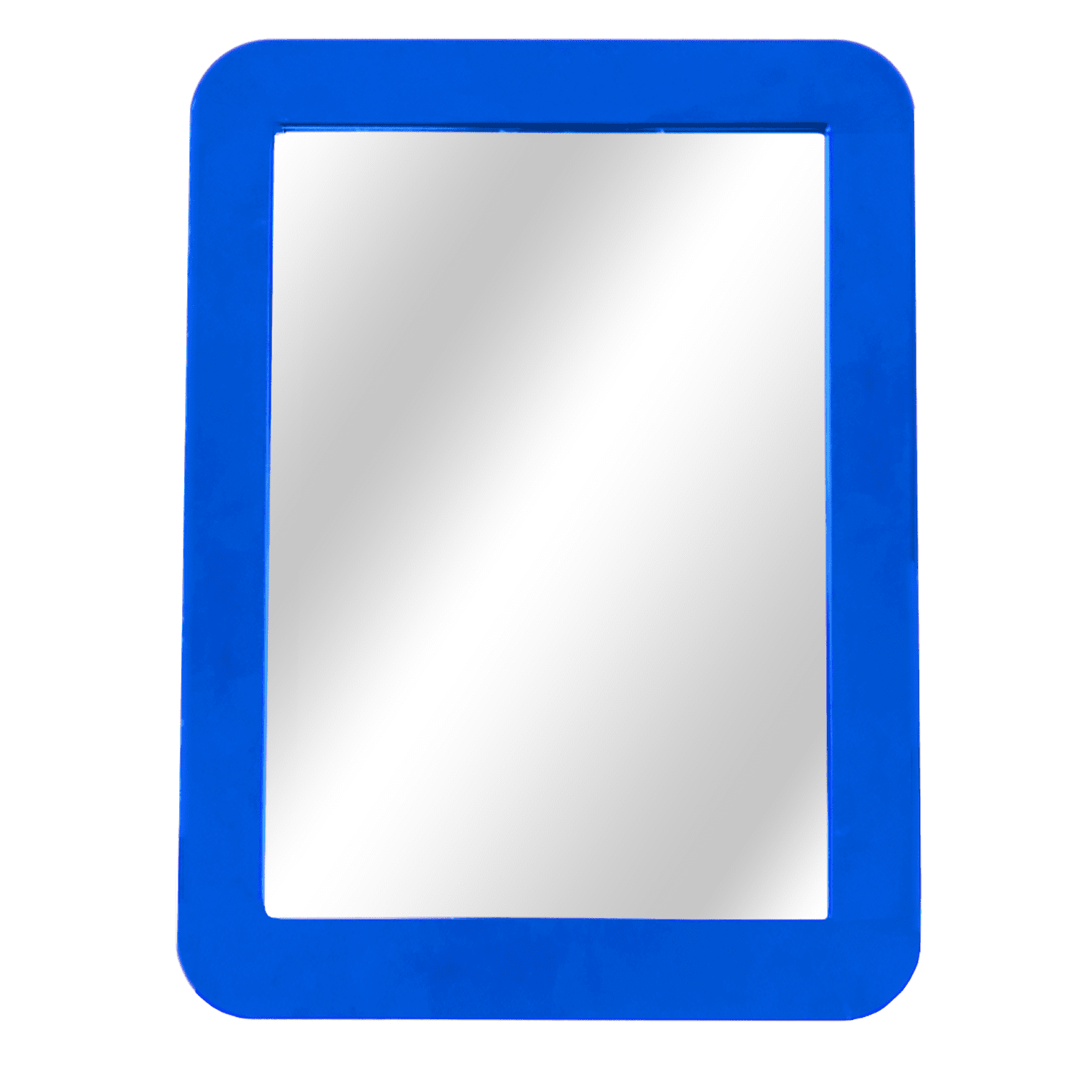 Ezzo Glass Mirror for School Locker, Fridge 5" x 7" Blue