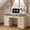 White, variant on ASTUVIA Farmhouse 58" Computer Desk with Drawers,Wood Home Office Desk with Storage,Gaming Desk with Storage Shelves,White