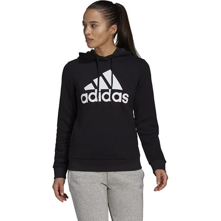 Adidas Women's Essentials Hoodie (Black/White) X-Large