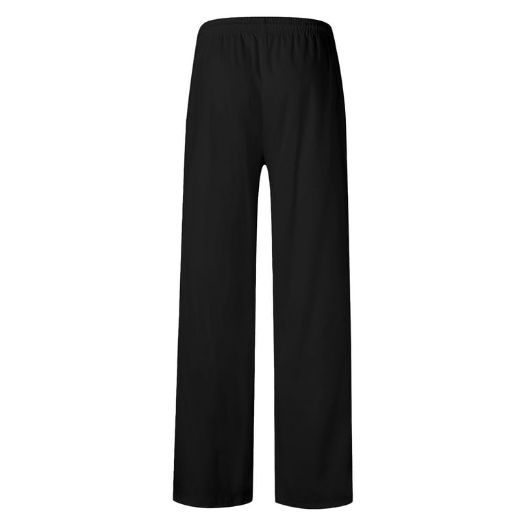 YUHAOTIN Sweatpants Men Open Bottom Stripe Four Seasons Fashion Casual Digital 3D Casual Straight Leg Business Pants Style One Mens Casual Pants Regular Fit Walmart