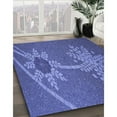 thumbnail image 3 of Ahgly Tapis Rond Lavable en Machine Intérieur Transitionnel Bleu Ardoise Clair, 6 Pieds Rond, 3 of 7