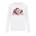 thumbnail image 4 of Sweatshirts for Women Christmas Santa Print Long Sleeve Pullovers Funny Graphic Shirts Loose Fit Casual Fashion Tops White L, 4 of 6