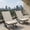 Ivory White, variant on EastVita 2-Piece Outdoor Rocking Lounge Chair,Patio Rocking Chairs with Padded Cushion & Metal Frame for Garden