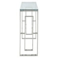 thumbnail image 3 of Contemporary Stainless Steel & Glass Console/Desk in Silver, 3 of 6