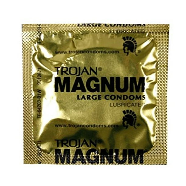 4 Pack TROJAN Magnum Large Size Lubricated Premium Latex Condoms 12