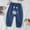 Navy, variant on CYRBOKO Toddler Boys Graphic Sweatpants, Loose Cotton Elastic Waist Gift Athletic Pants Navy Size 1-6 T