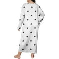 thumbnail image 5 of WCJM Sleep Dress Plus Size Casual Sleep Dress Women's Plus Heart Print Long Sleeve Round Neck Medium Stretch Loose Nightdress Plus Size Long Sleeve Nightgowns for Women, 5 of 5