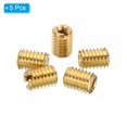 thumbnail image 3 of Unique Bargains Laiton Fileté Réparation Insert Écrou, 5 Pcs M6x1 à M3x0.5 Manchon Filetage Réducteur Vis Réducteur 8mm, 3 of 7