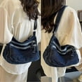 thumbnail image 6 of JennyShop Lightweight Shoulder Tote Bag, Trendy Denim Purses for Women, Denim Crossbody Handbags Jean Casual, 6 of 6