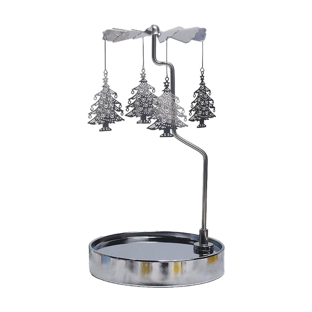 Candelabro Giratorio Candelabro Para Festivales Del Día De San Valentín Árbol De Acción De Gracias Plata Arbol Plata