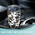 thumbnail image 5 of 40 oz Tumbler With handle and straw,Cow Stainless Steel Cup Extra Large Vacuum Double Wall Insulated Tumblers Travel Mug,Hot and cold beverages Car Cup, 5 of 6