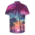 thumbnail image 4 of ZCFZJW Mens Hawaiian Shirts Short Sleeve Regular Fit Casual Button Down Tropical Palm Tree Printed Summer Beach Vacation Tees Shirt Tops Multicolor#09 S, 4 of 5