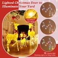 thumbnail image 4 of Gymax 3 PCS Lighted Family Deer Set w/ LED Lights RGB Flashing Lights 12 Ground Stakes, 4 of 6