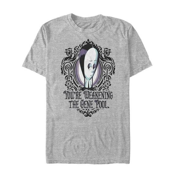 Men's Addams Family Wednesday Weaken Gene Pool  Graphic Tee Athletic Heather Small