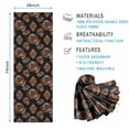 thumbnail image 2 of 74x26 Inch Yoga Towel, Sweat Absorbent Non-Slip Mat for Hot Yoga, Pilates & Fitness,Tiger Geometric Black Pattern, 2 of 5
